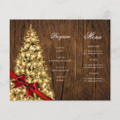 Gouden rustieke kerstboom nodigen programma uit Me Flyer (Achterkant)