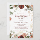 Gouden rustieke kleurrijke bloemrijke Housewarming Kaart (Voorkant)