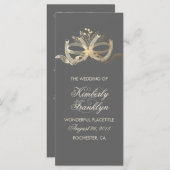 Gouden rustieke land Hoefijzers bruiloft programma Programmakaart (Voorkant / Achterkant)