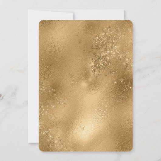 Gouden rustieke landelijke boerderij geruite bruil kaart (Achterkant)