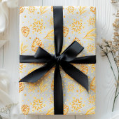 Gouden Rustieke Pijnappel Kerstmis Cadeaupapier