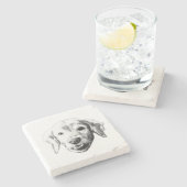 Gouden rustmoment stenen onderzetter (Zijkant)