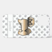 Gouden Sable Lhasa Apso Cartoon Hond & Naam Case-Mate iPhone Case (Achterkant (horizontaal))