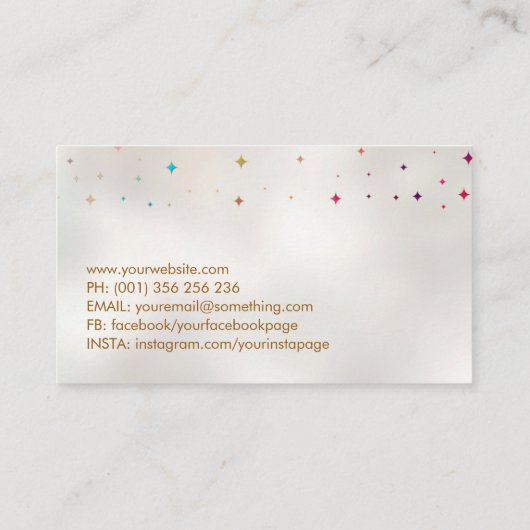 Gouden Sakura Boom - Kleurrijke bloesem Visitekaartje (Achterkant)