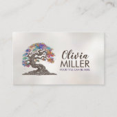 Gouden Sakura Boom - Kleurrijke bloesem Visitekaartje (Voorkant)