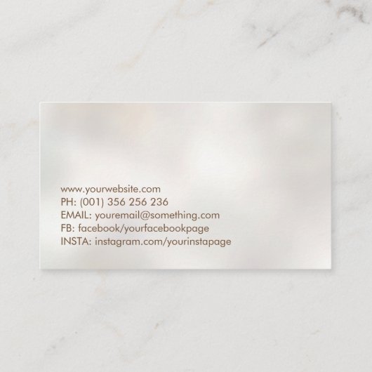 Gouden Sakura Boom - Parelbloesem Visitekaartje (Achterkant)