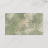 Gouden Saliegroen Bloem Bruiloft Plaatskaart Plaatskaartje