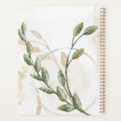 Gouden Saliegroen Bloem Bruiloftsplanner Planner (Achterkant)