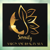 Gouden Salon en Spa voor Vrouwen Personalize Gold  Raamsticker (Vel 3)