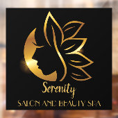 Gouden Salon en Spa voor Vrouwen Personalize Gold  Raamsticker (Vel 2)