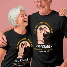 Gouden Samen 50ste Huwelijksverjaardag Foto T-shirt