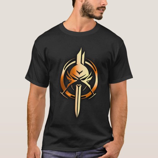 Gouden Samurai Helm Logo T-Shirt (Voorkant)
