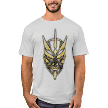 Gouden Samurai Masker Grafische T-shirt