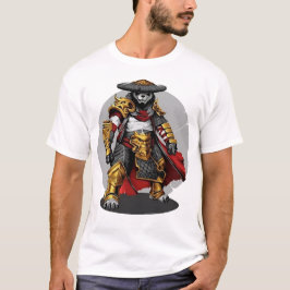Gouden Samurai Panda: krijger van elegantie T-shirt