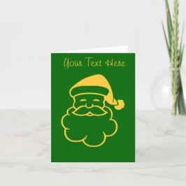 Gouden Santa Grafisch Ontwerp Groen Feestdagen Kaart