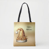 Gouden Santa Hat Holiday Canvas tas (Voorkant)