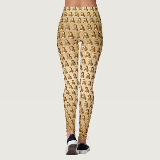 Gouden Santa Hat Holiday Legging (Achterkant)
