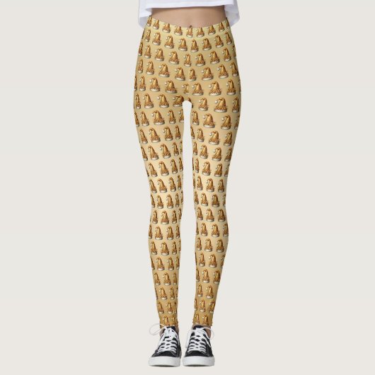 Gouden Santa Hat Holiday Legging (Voorkant)