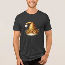 Gouden Santa Hat Mannen Tri-Blend Shirt
