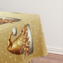 Gouden Santa Hat Vakantie Tafelkleed