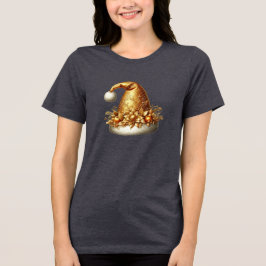 Gouden Santa Hat Vakantie Vrouwen T-shirt