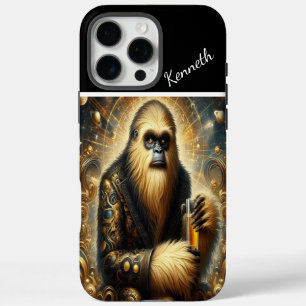 Gouden Sasquatch Kosmische Sip iPhone 16 Pro Max Hoesje