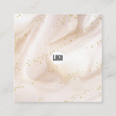 Gouden Satijn Glitter Business Dank u kaart Vierkante Visitekaartje (Achterkant)