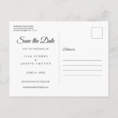 Gouden Sava de datum kalender liefde hart ansichtk Aankondigingskaart (Achterkant)