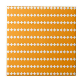 Gouden Savanne Afrikaans Oranje & Ivoor Geometrisc Tegeltje