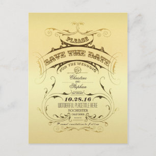 gouden save the date briefkaart