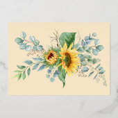 Gouden Save The Date-foto-collage Folie Uitnodiging (Achterkant)