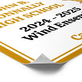 Gouden Saxofonist Gepersonaliseerde Band Poster (Hoek)