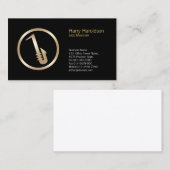 Gouden Saxofoon Icon Jazz Muzikant Visitekaartje (Voorkant / Achterkant)