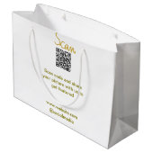 Gouden Scan QR-code glitter eenvoudig elegante cal Groot Cadeauzakje (Achterkant Gekanteld)