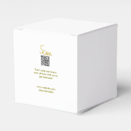 Gouden Scan QR-code glitters eenvoudige elegante c Bedankdoosjes