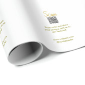 Gouden Scan QR-code glitters eenvoudige elegante c Cadeaupapier (Rol Hoek)