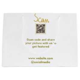 Gouden Scan QR-code glitters eenvoudige elegante c Groot Cadeauzakje