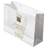 Gouden Scan QR-code glitters eenvoudige elegante c Groot Cadeauzakje (Voorkant Gekanteld)