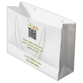 Gouden Scan QR-code glitters eenvoudige elegante k Groot Cadeauzakje (Voorkant Gekanteld)