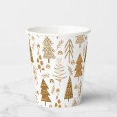 Gouden Scandinavische stijl Kerst Papieren Bekers (Links)