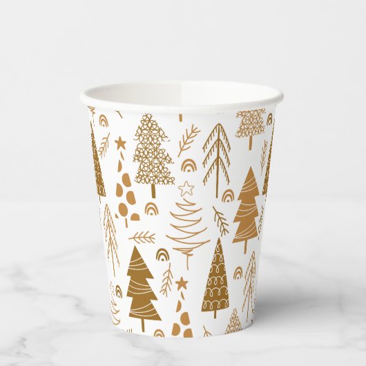 Gouden Scandinavische stijl Kerst Papieren Bekers (Links)