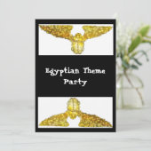 Gouden Scarabee Kever Egyptisch thema feestje Kaart (Staand voorkant)