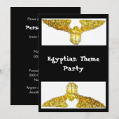 Gouden Scarabee-kever Egyptisch themafeest Kaart (Voorkant / Achterkant)