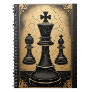 Gouden Schaak Koning Macht Symbool ♛ Notitieboek