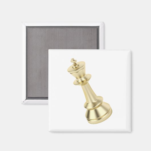 Gouden schaak magneet (Voorkant / Achterkant)