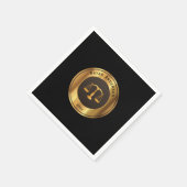 Gouden schaal van gerechtigheid Symbool Afstuderen Servet (Hoek)