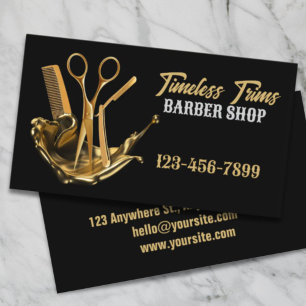 Gouden Schaar Barbershop Kapsalon Barber Shop Visitekaartje