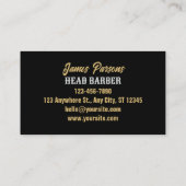 Gouden Schaar Barbershop Kapsalon Barber Shop Visitekaartje (Achterkant)