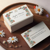 Gouden Schaar Bloemen Krans Haar Stylist Wit Visitekaartje