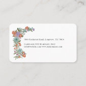 Gouden Schaar Bloemen Krans Haar Stylist Wit Visitekaartje (Achterkant)